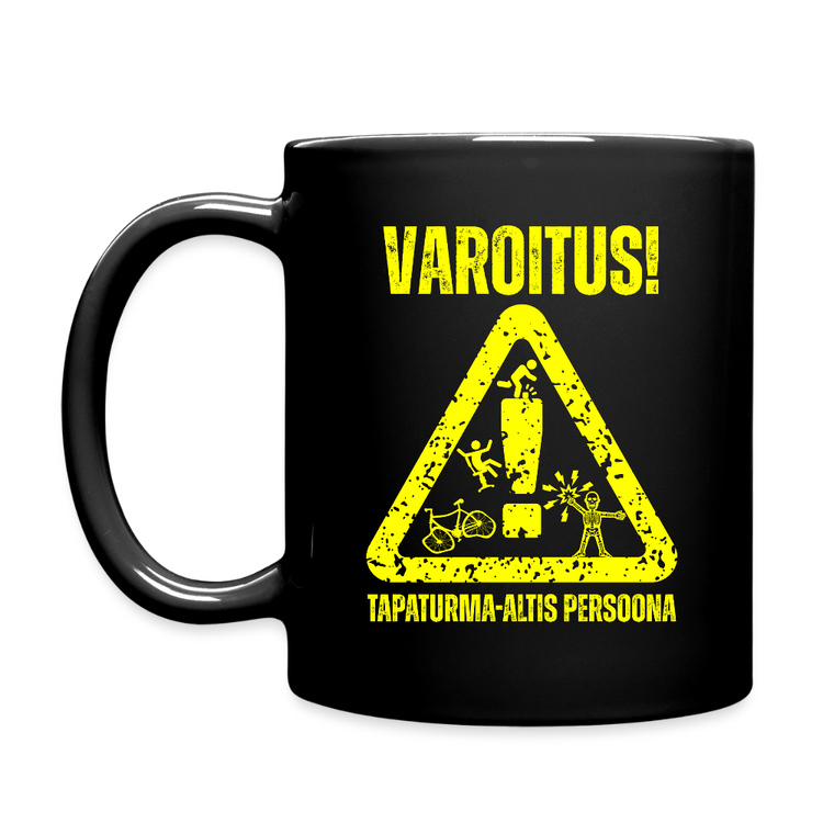 Musta muki painatuksella Tapaturma-altis