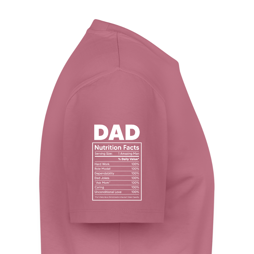 Miesten Spreashirt Premium T-Paita Dad aiheisella Rinta- ja hihaprintillä - malva
