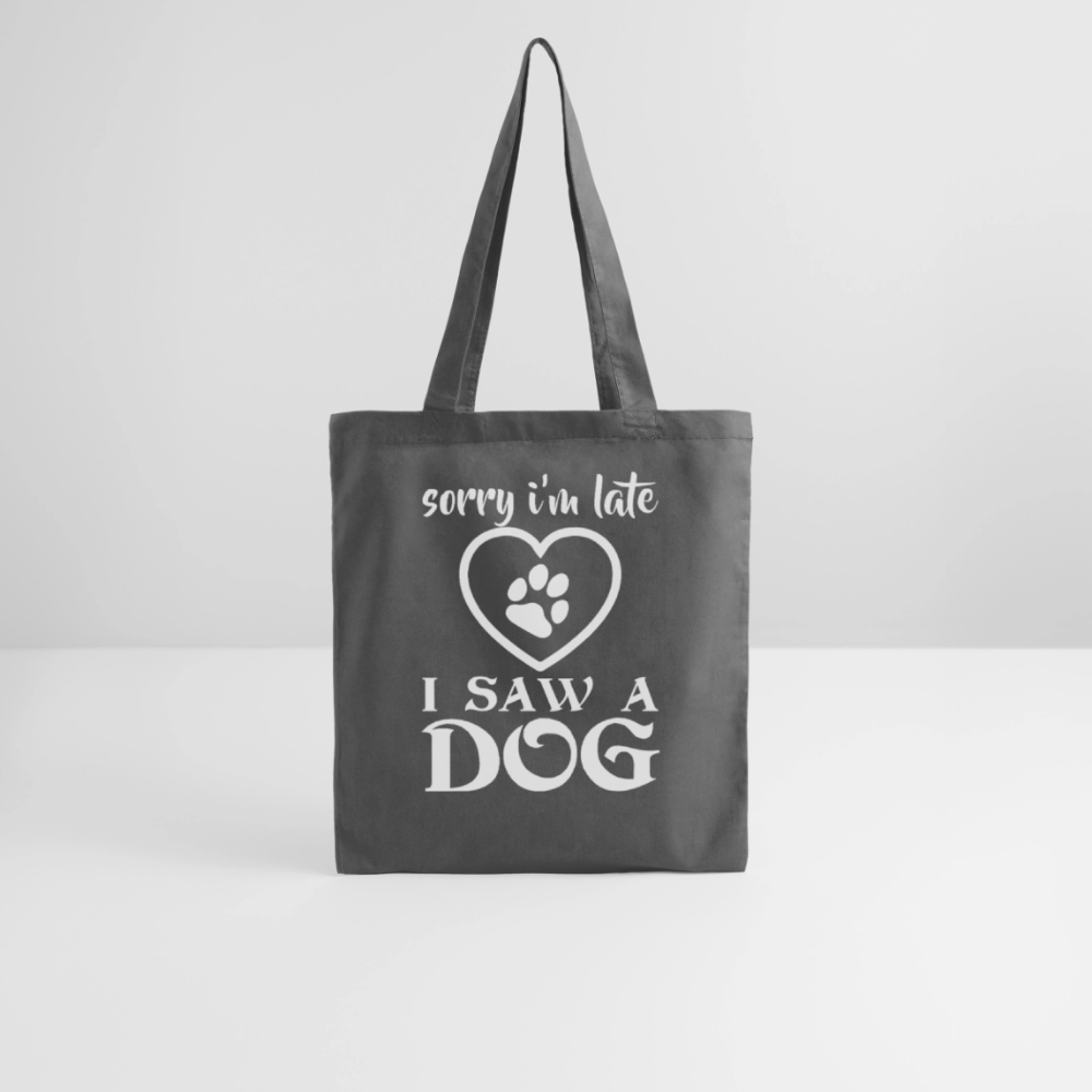 Kangaskassi I Saw a Dog - grafiitinharmaa