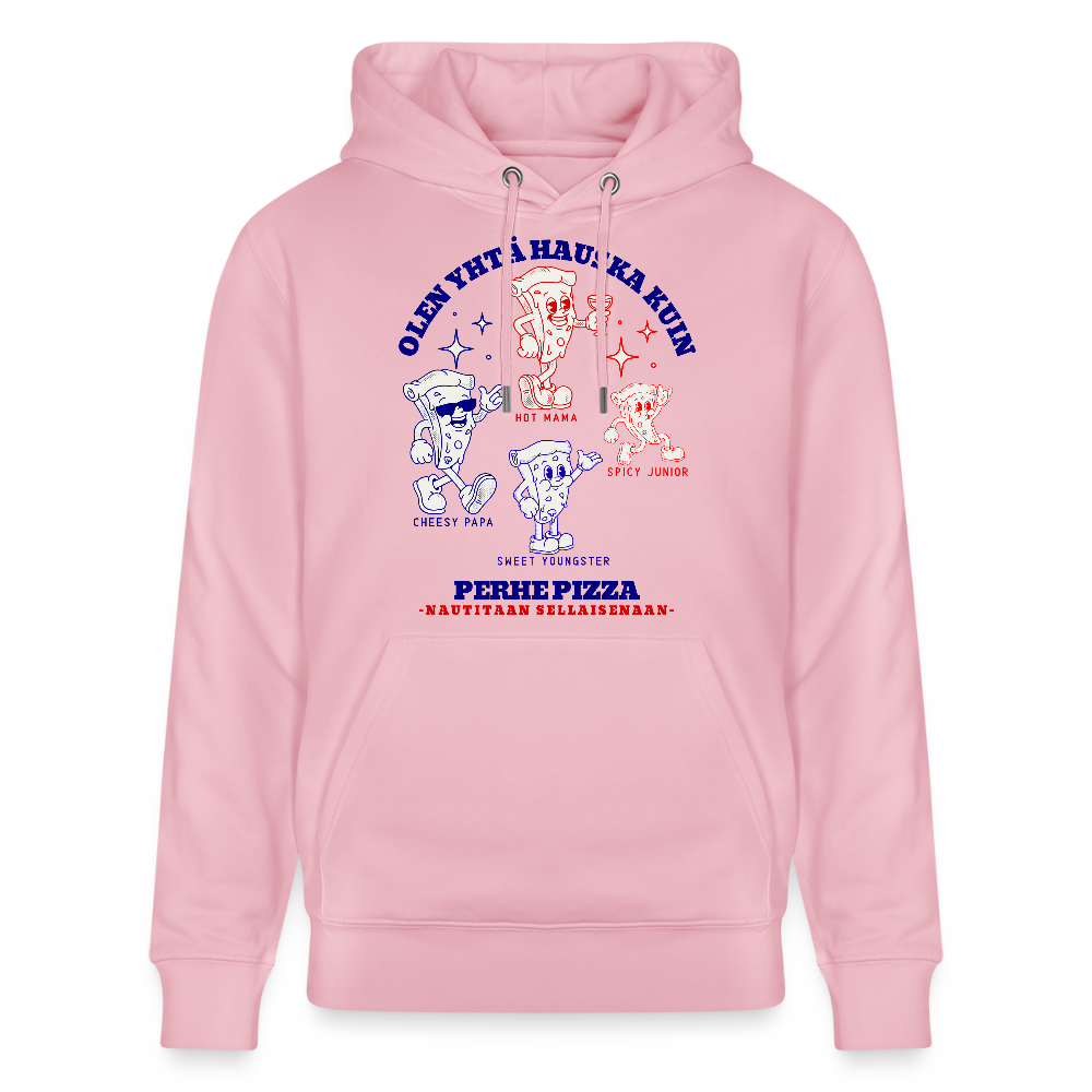 Unisex luomuhuppari Perhe Pizza - vaaleanpunainen