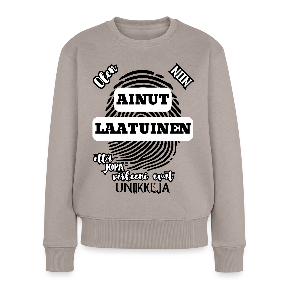 Naisten Premium collegepaita Ainutlaatuinen Vaaleat värit - taupe