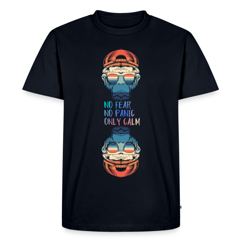 Miesten Premium T-paita Calm Monkey - laivastonsininen