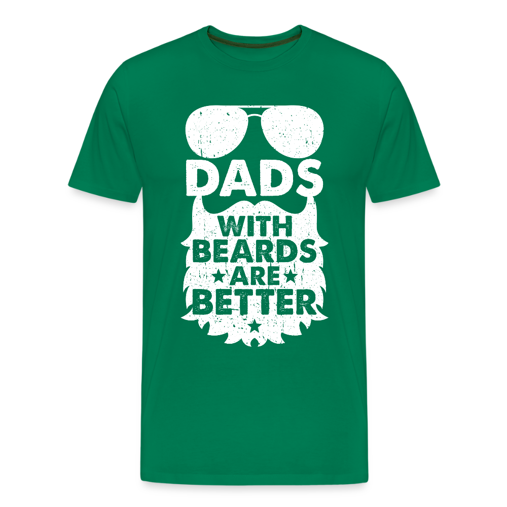 Miesten Spreadshirt Premium T-Paita Dads with beards Printillä - kelly vihreä