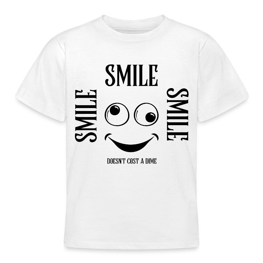 B&C Nuorten T-paita Smile 9-14-Vuotiaille - valkoinen