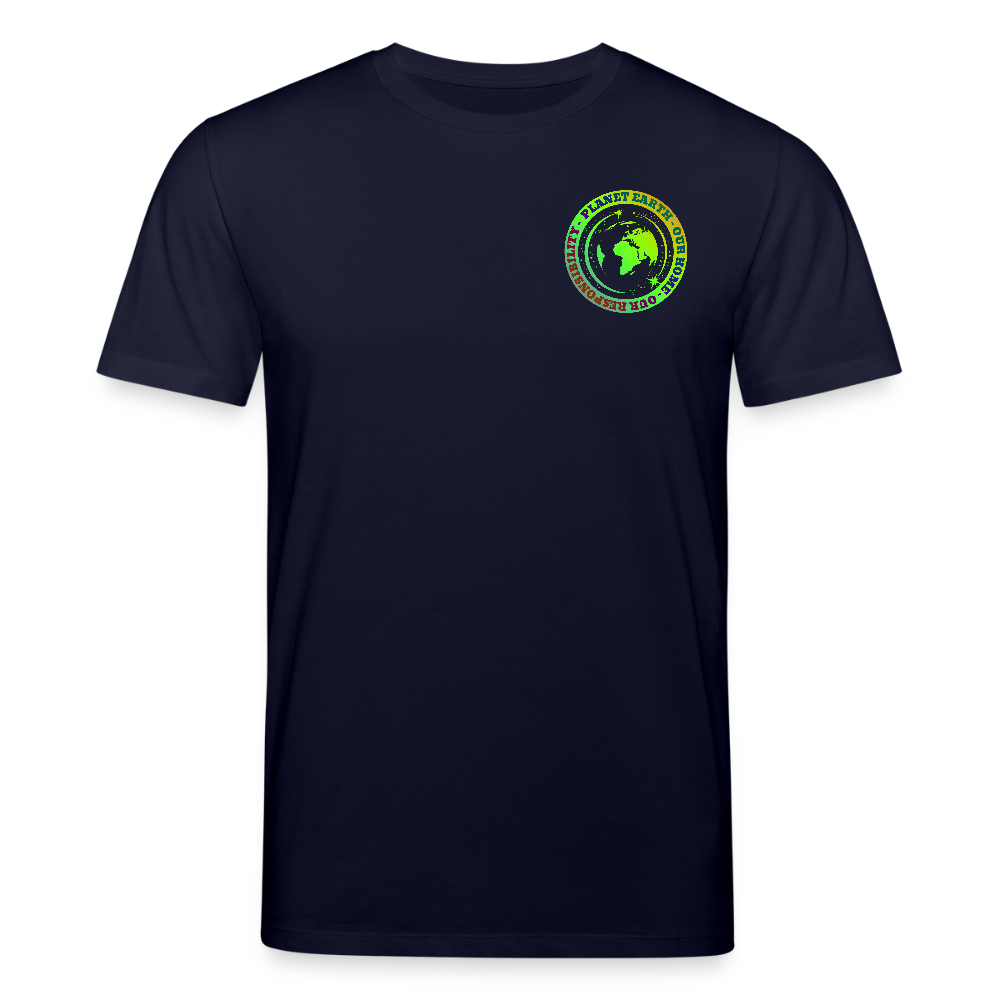 Unisex luomu t-paita Planeetta Maa - laivasto