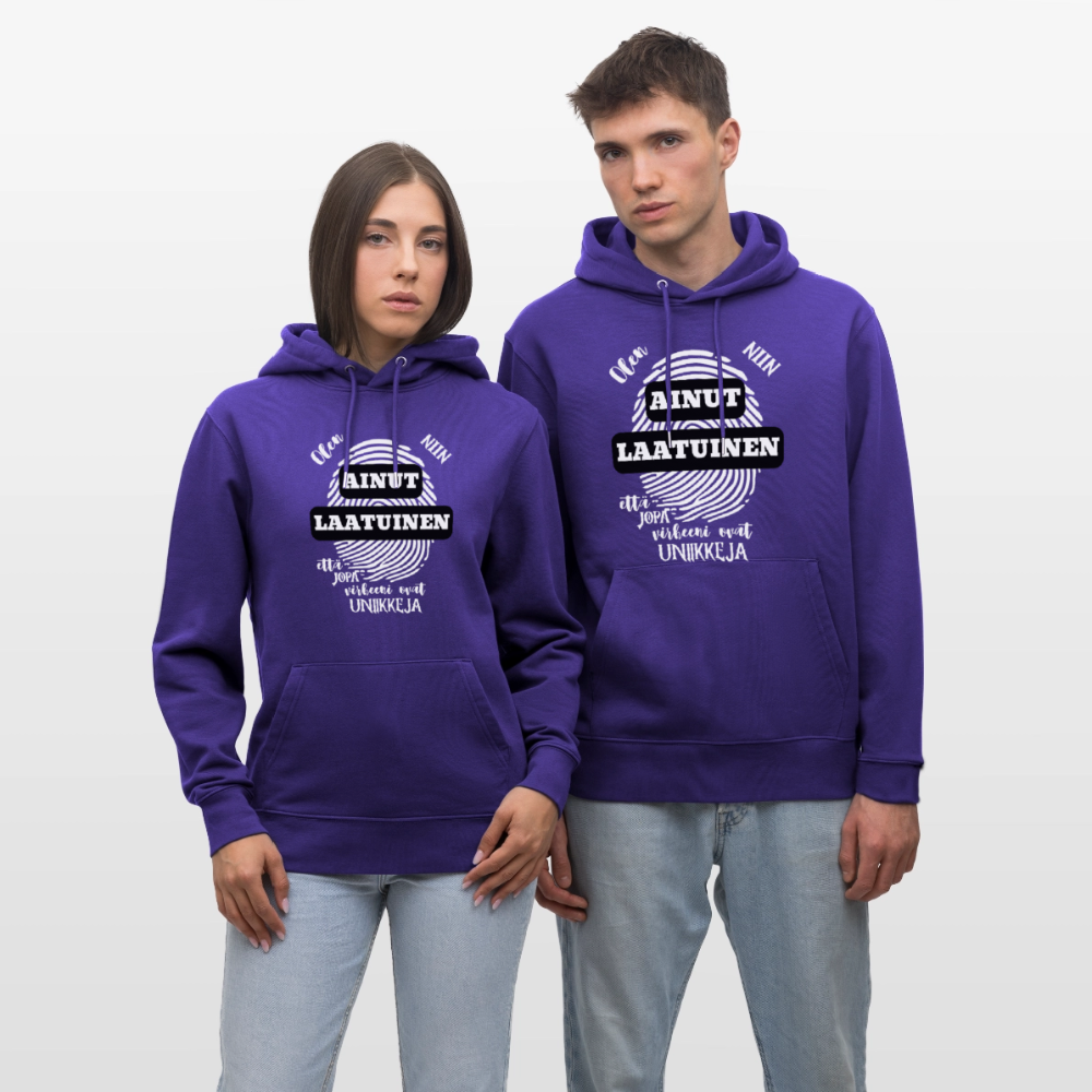 Unisex luomuhuppari Ainutlaatuinen - purple love