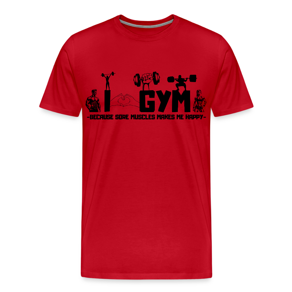 Miesten Spreadshirt Premium T-paita Sali - punainen