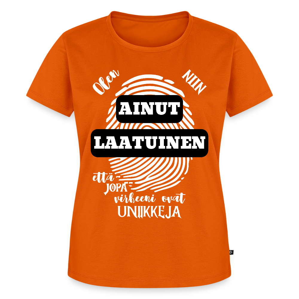 Naisten Premium T-paita Ainutlaatuinen - oranssi