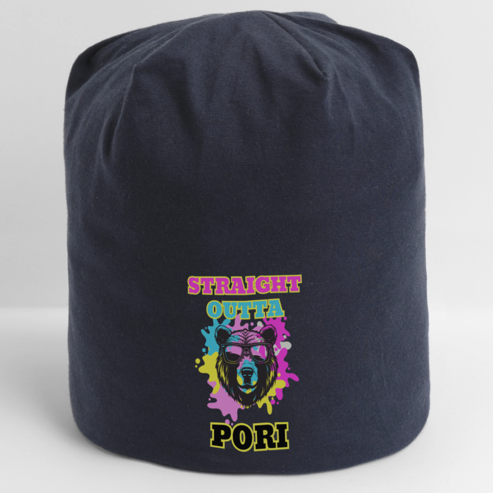 Jersey-pipo Straight Outta Pori Värikäs - laivastonsininen