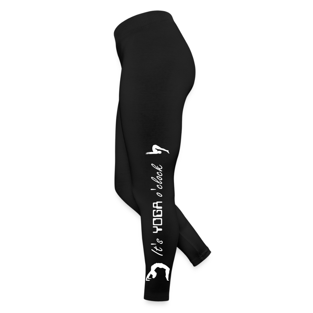 Naisten jerseyleggingsit Jooga - musta