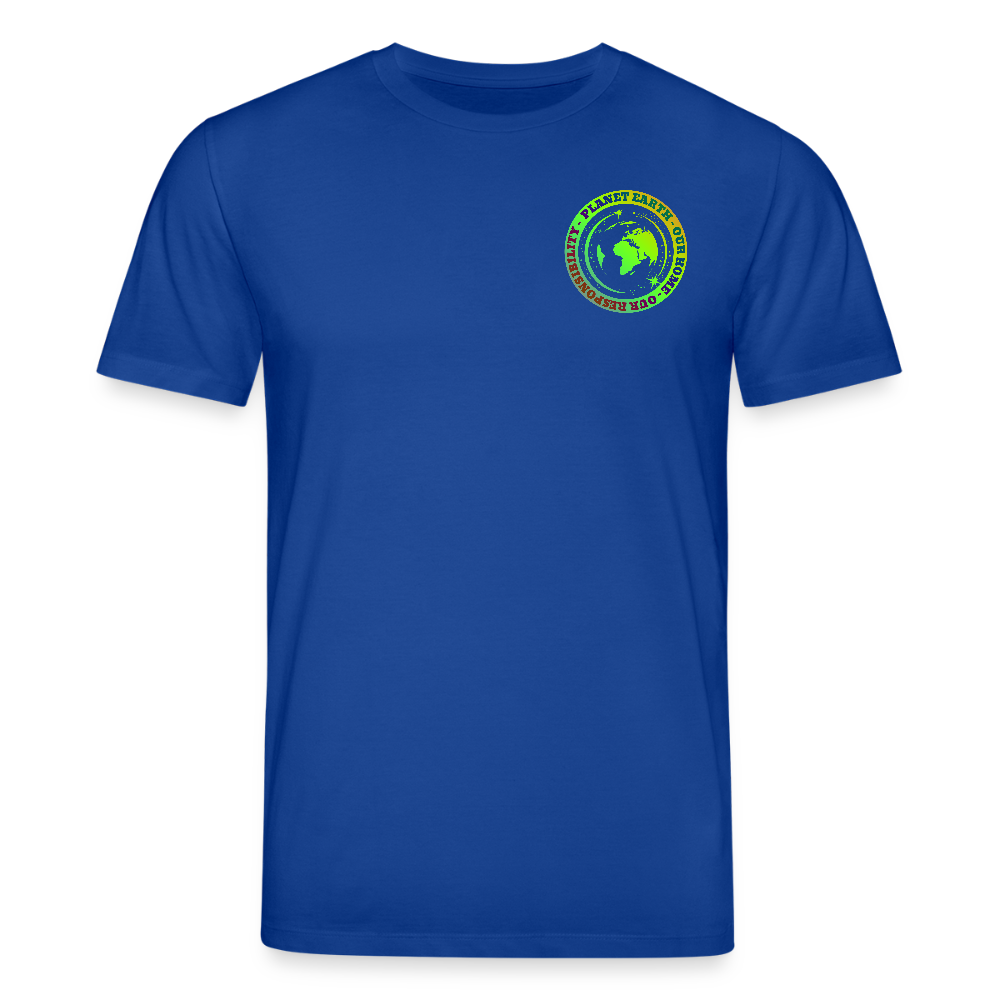 Unisex luomu t-paita Planeetta Maa - tummansininen