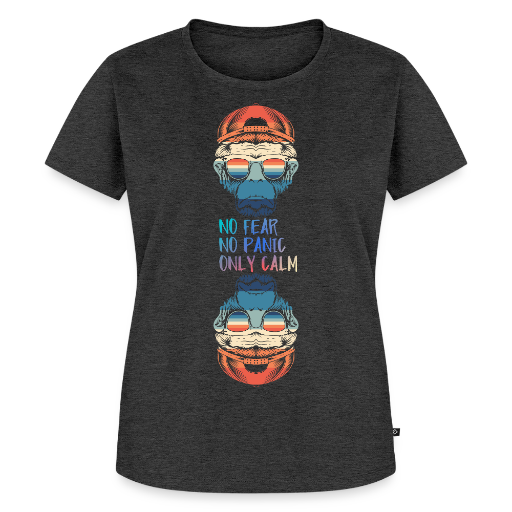Naisten Premium T-paita Calm Monkey - meleerattu antrasiitti