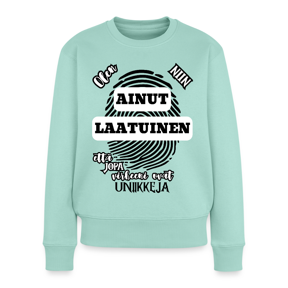 Naisten Premium collegepaita Ainutlaatuinen Vaaleat värit - minttu