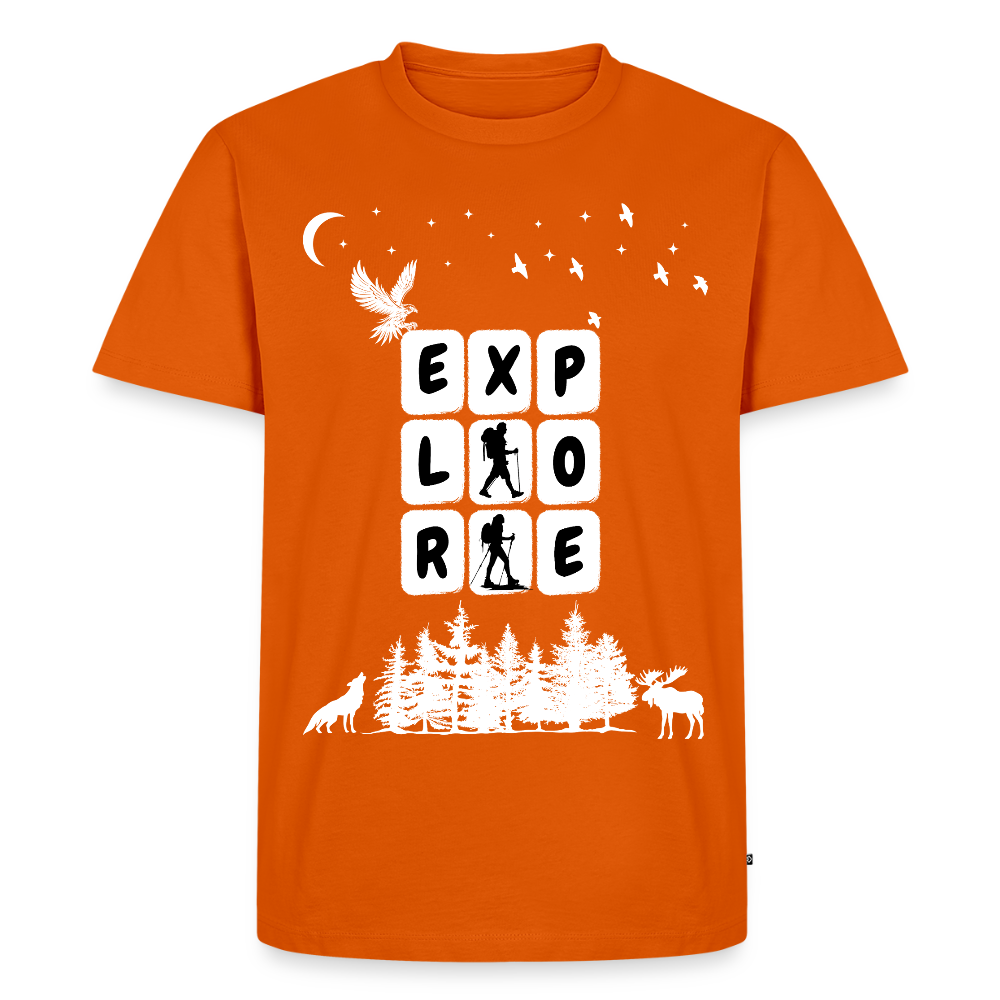 Miesten Premium T-paita Explore - oranssi