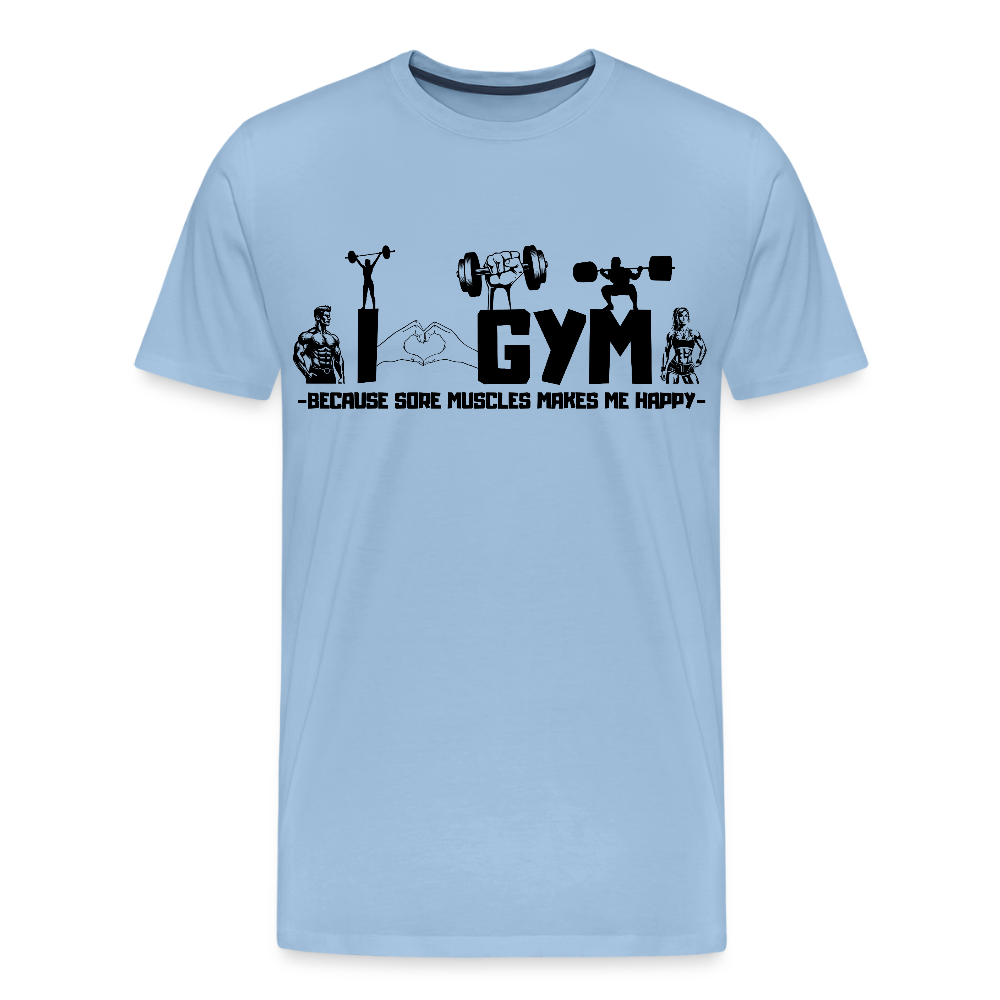 Miesten Spreadshirt Premium T-paita Sali - taivas