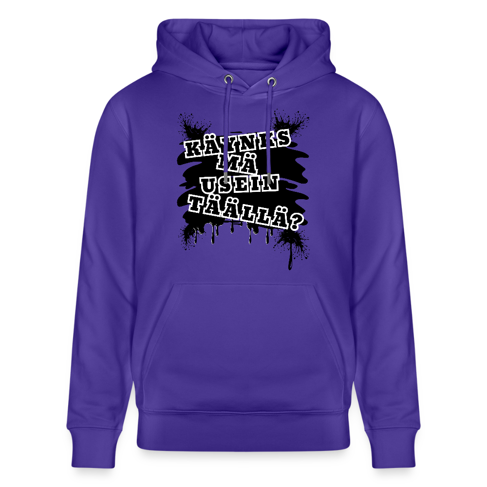 Unisex luomuhuppari Käynks mä usein täällä - purple love