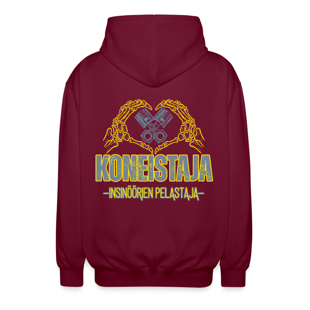 Unisex Vetoketjuhuppari Koneistaja 2 - bordeaux