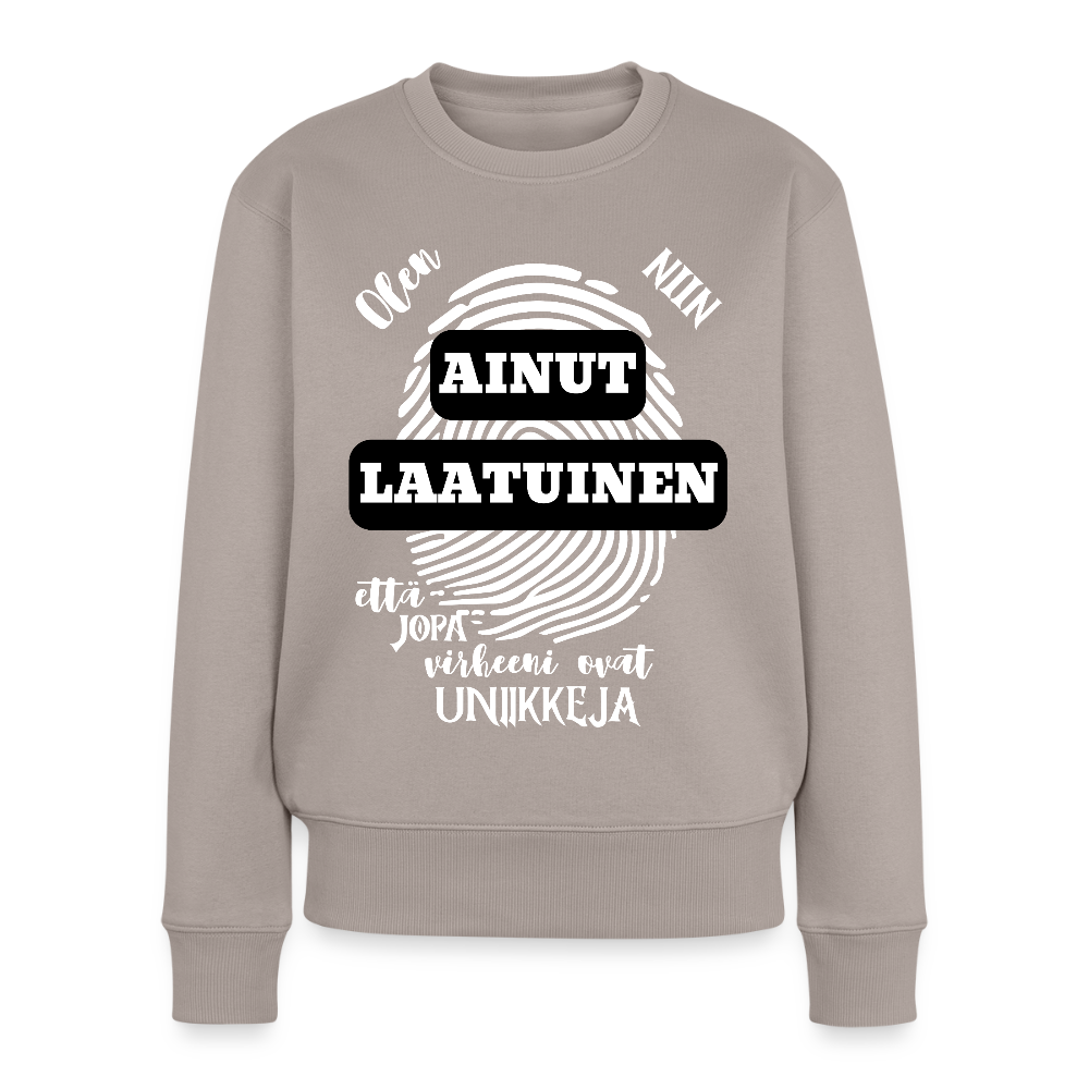 Naisten Premium collegepaita Ainutlaatuinen - taupe
