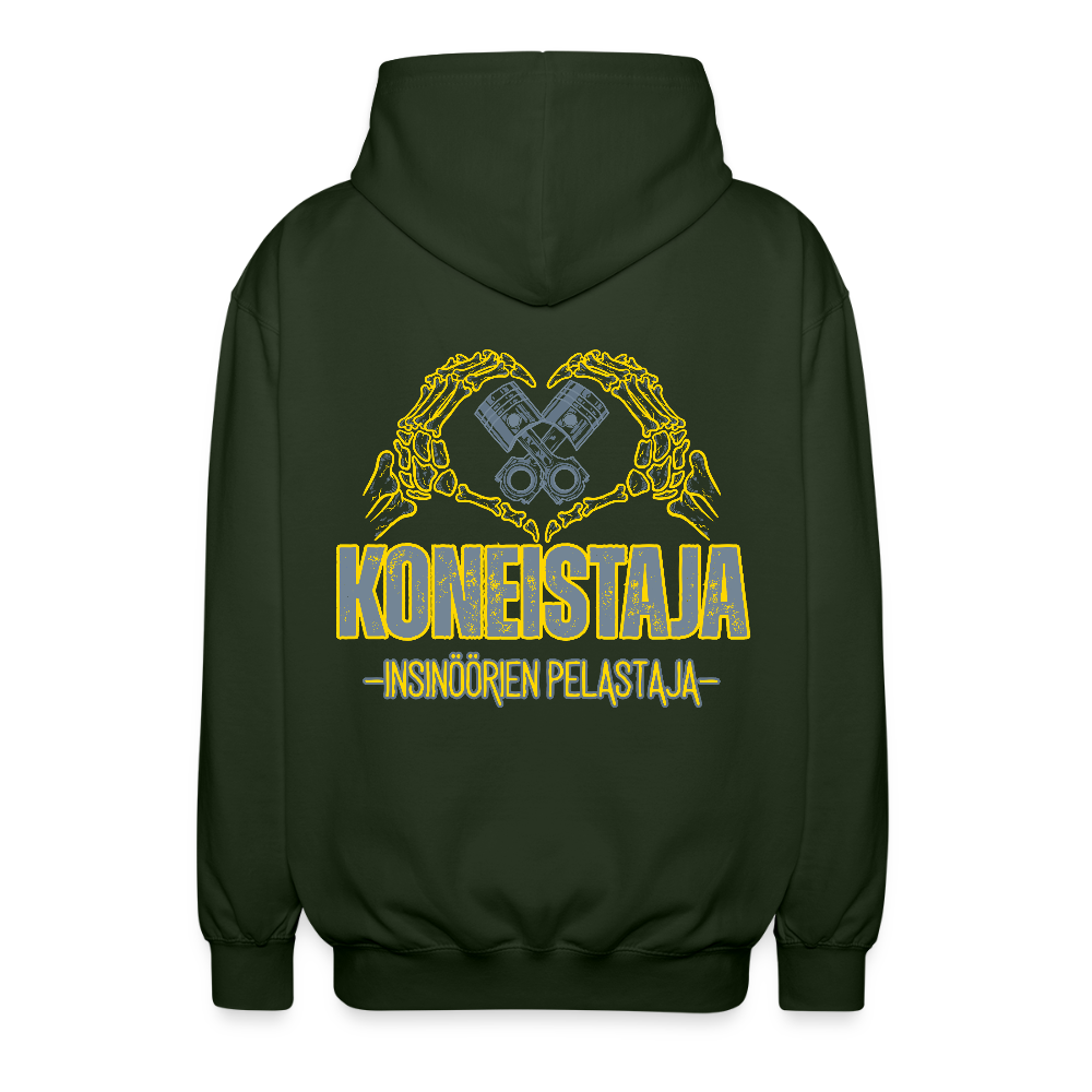 Unisex Vetoketjuhuppari Koneistaja 2 - metsänvihreä