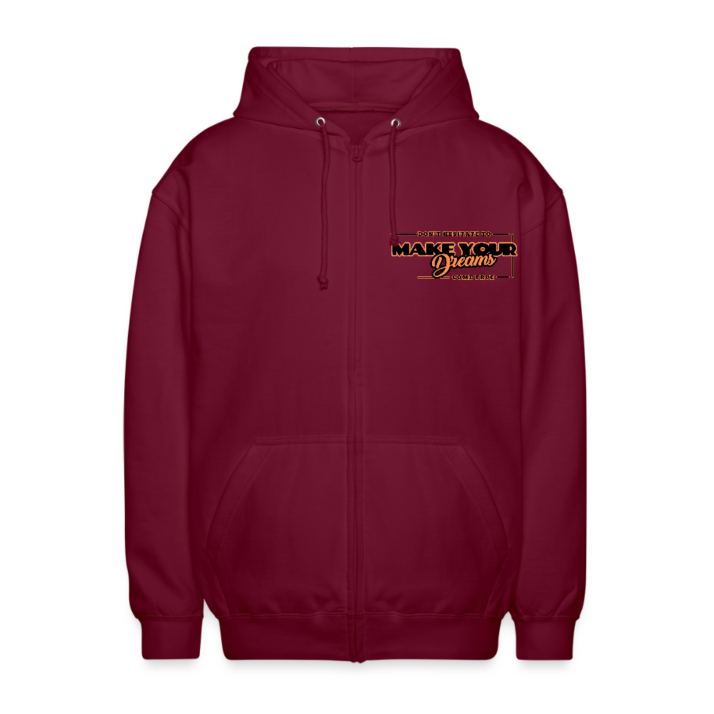 Unisex Vetoketjuhuppari make your dreams come true - bordeaux