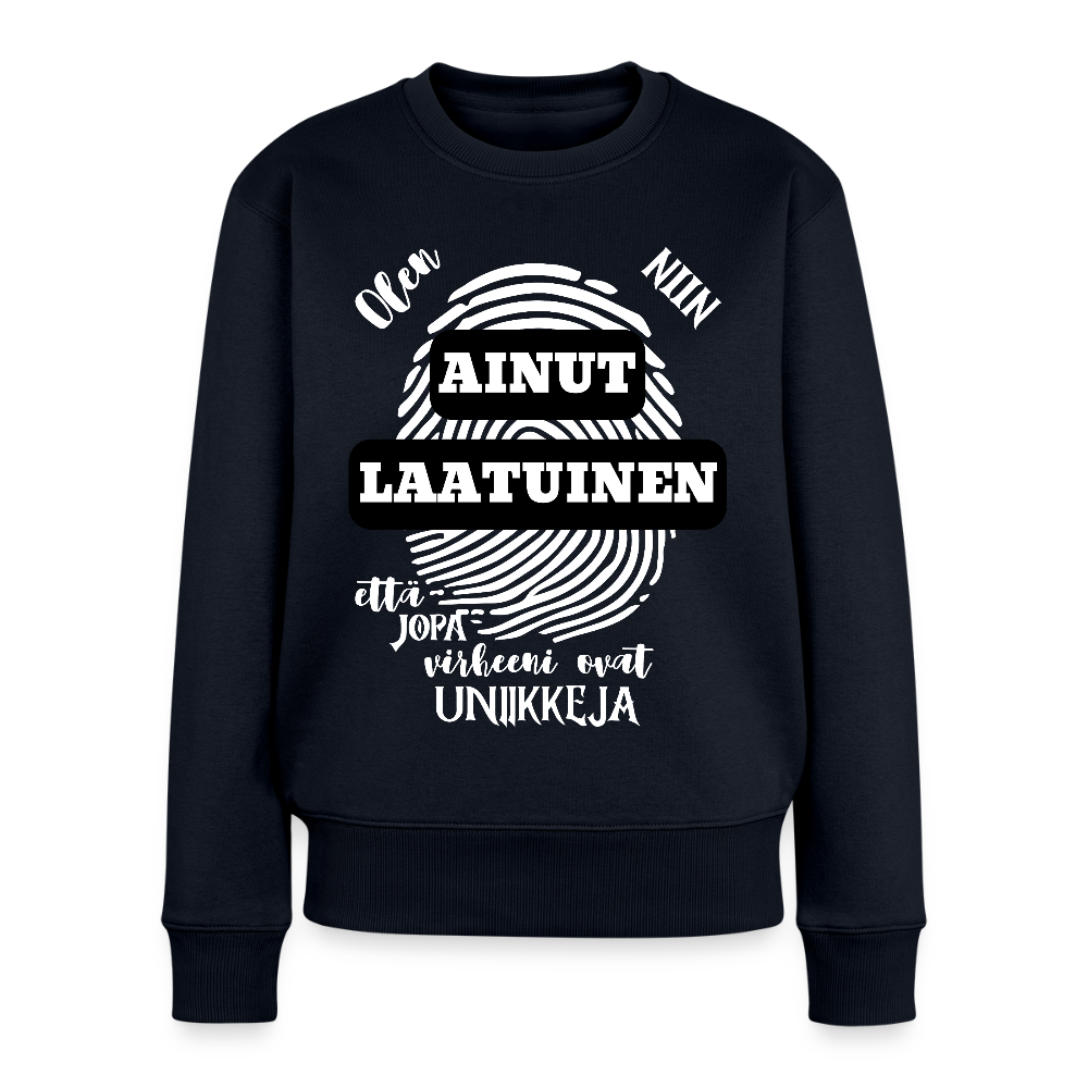 Naisten Premium collegepaita Ainutlaatuinen - laivastonsininen