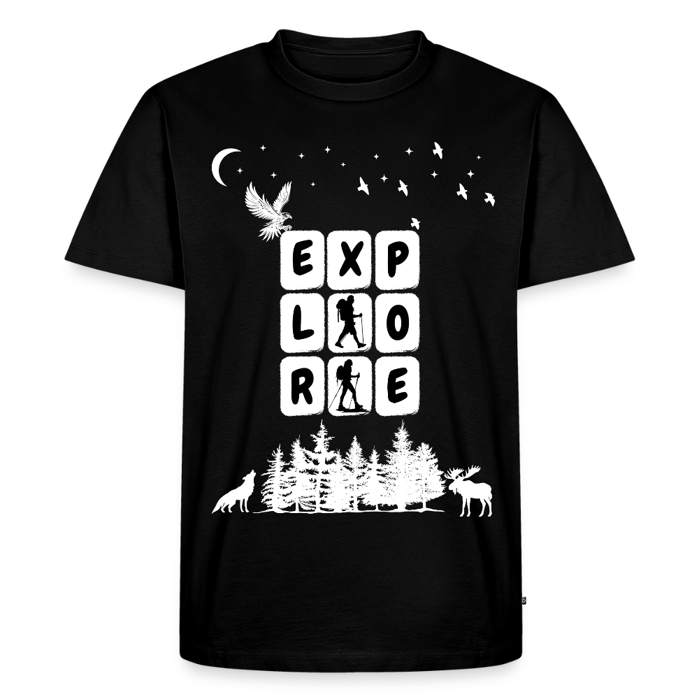 Miesten Premium T-paita Explore - musta