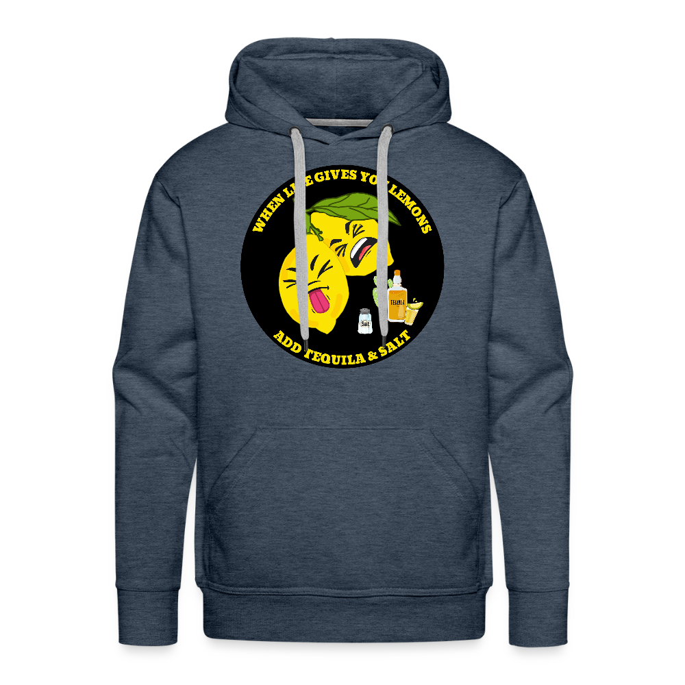 Miesten Premium huppari When life gives lemons black - deniminsininen
