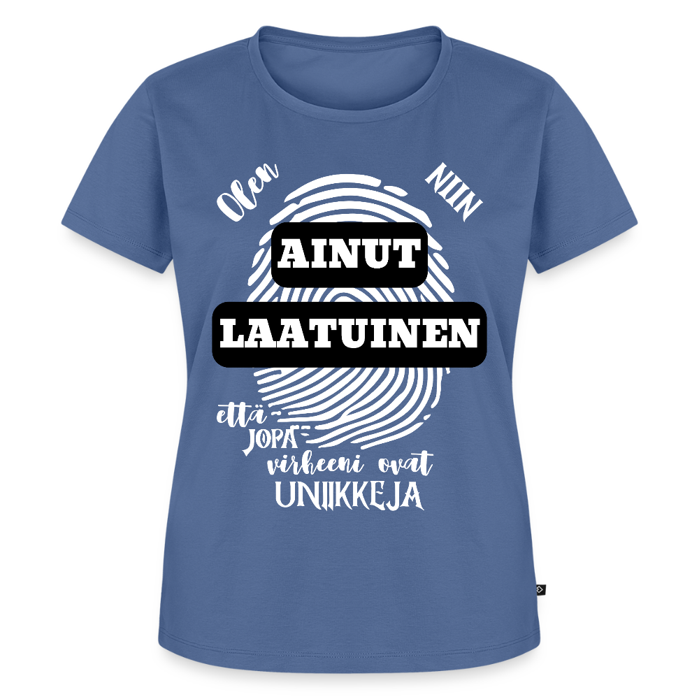 Naisten Premium T-paita Ainutlaatuinen - kyyhkynsininen