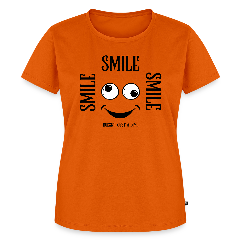 Naisten Premium T-paita Smile - oranssi