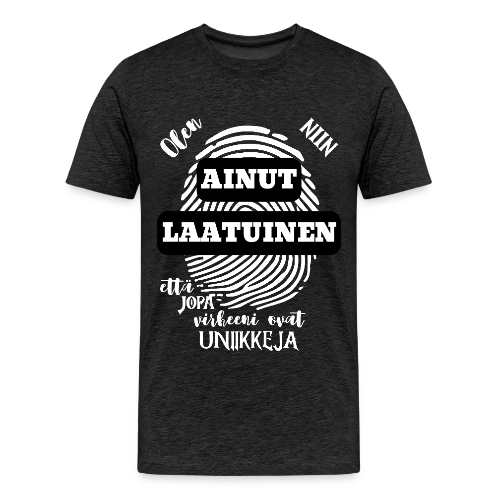 Miesten Premium T-paita Ainutlaatuinen - hiilenharmaa