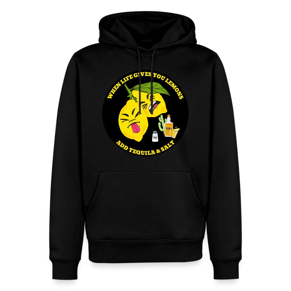 Miesten Premium huppari When life gives lemons black - musta