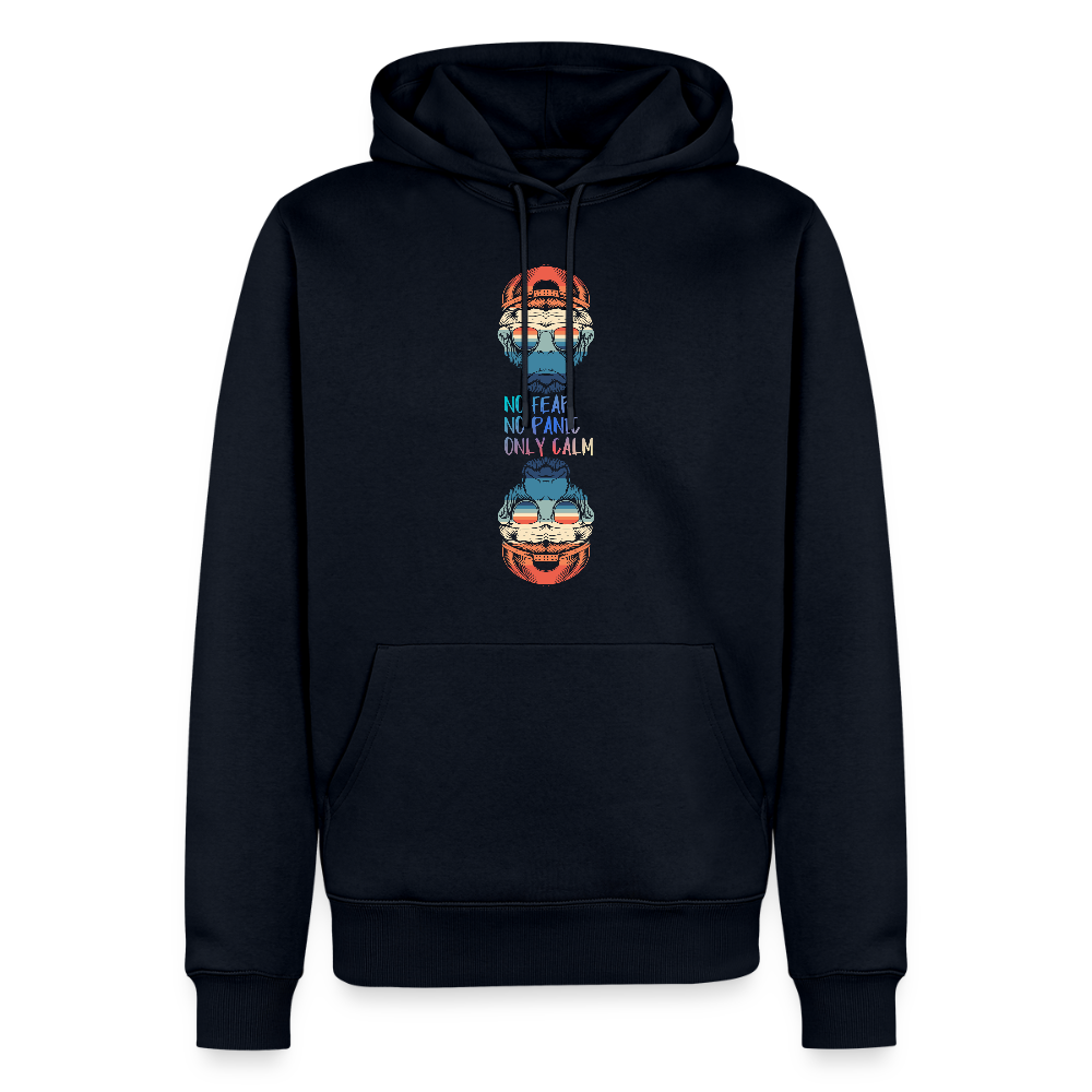 Miesten Spreadshirt Premium huppari Calm Monkey - laivastonsininen