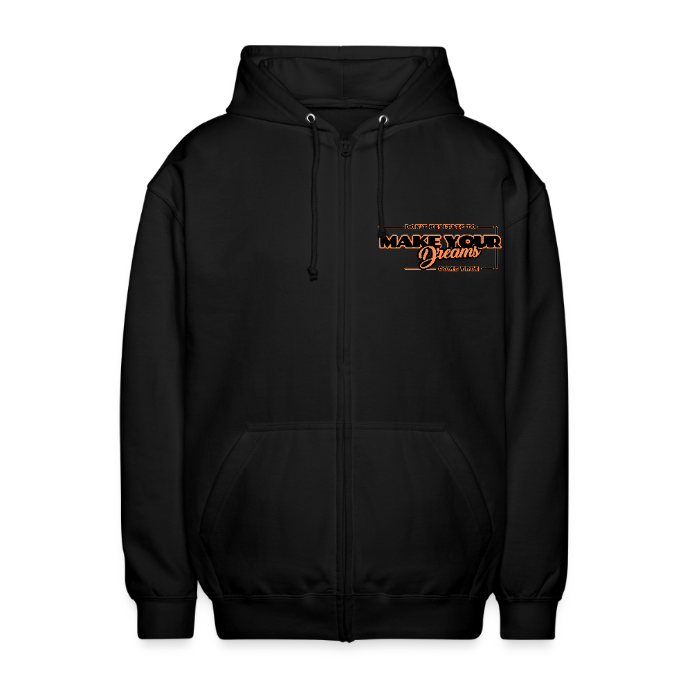 Unisex Vetoketjuhuppari make your dreams come true - musta