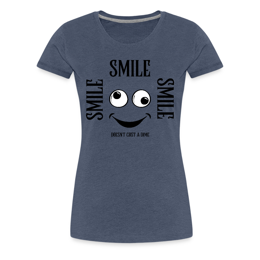 Naisten Premium T-paita Smile - kanervansininen