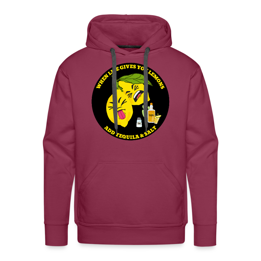 Miesten Premium huppari When life gives lemons black - bordeaux