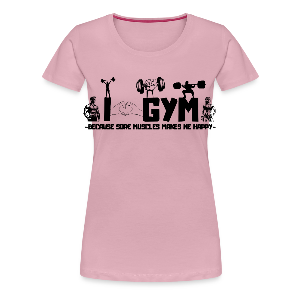 Naisten Spreadshirt Premium T-paita Sali - vaalean roosa