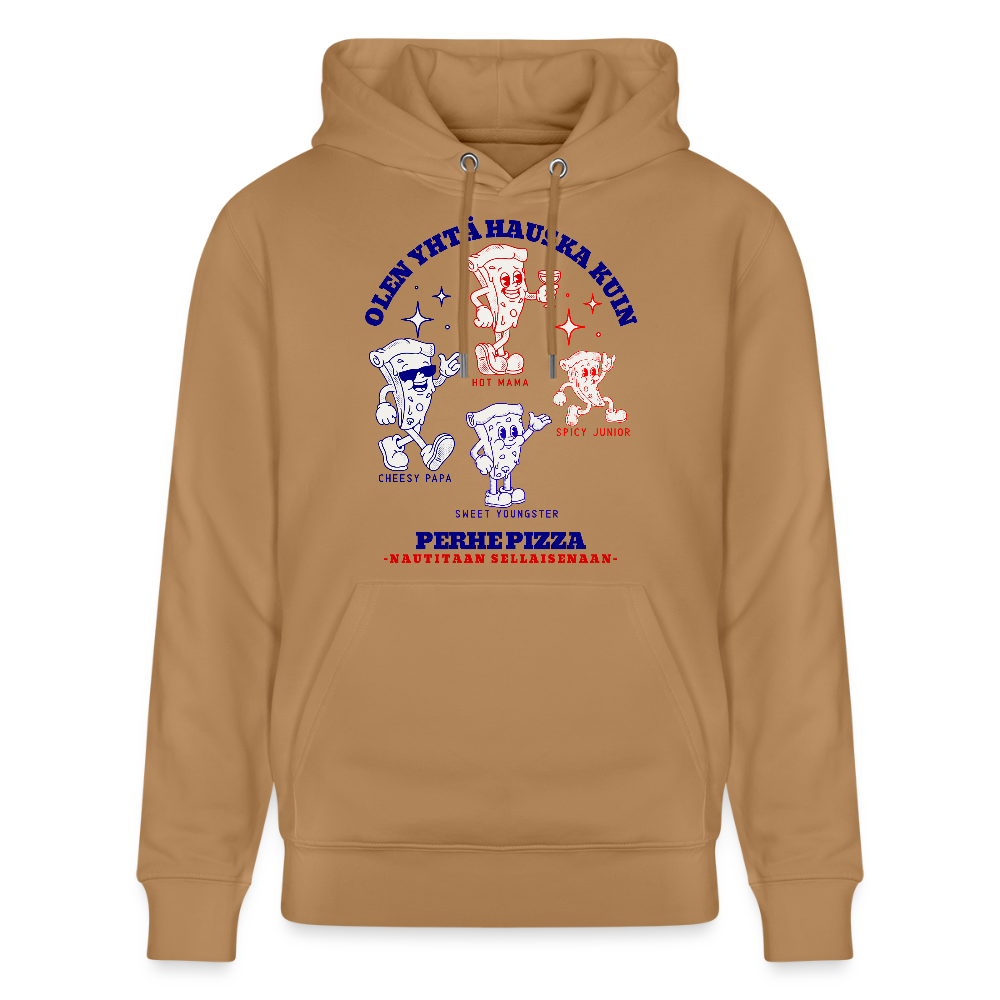 Unisex luomuhuppari Perhe Pizza - toffee