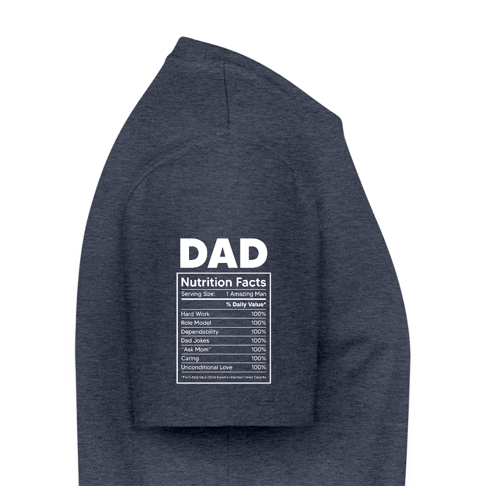 Miesten Spreashirt Premium T-Paita Dad aiheisella Rinta- ja hihaprintillä - deniminsininen