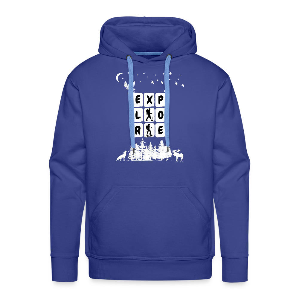 Miesten Spreadshirt Premium huppari Explore - kuninkaallinen
