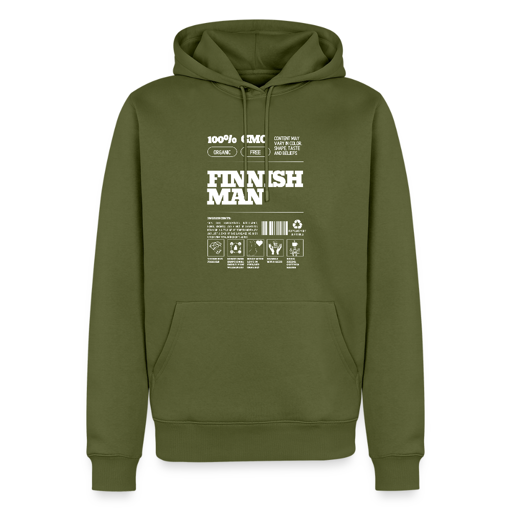 Miesten Premium huppari Suomalaisen Miehen Pakkaus - khaki