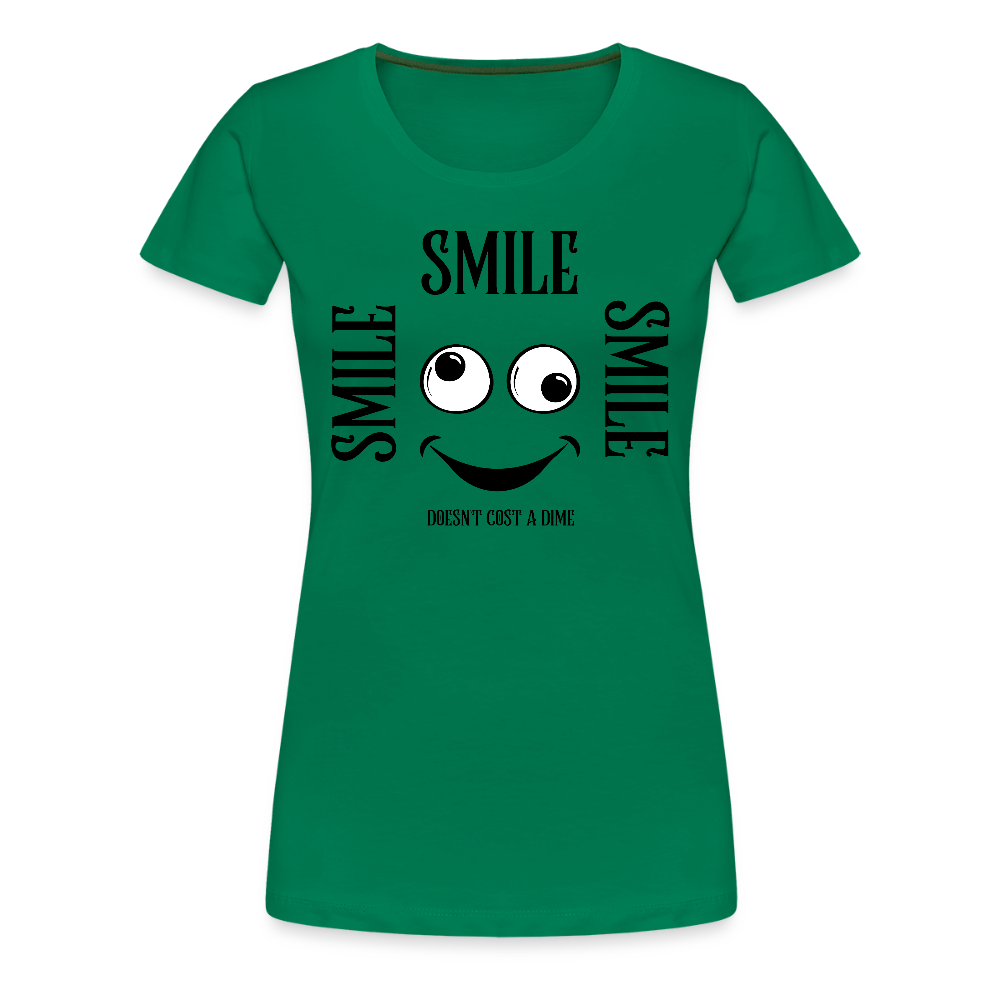 Naisten Premium T-paita Smile - kelly vihreä