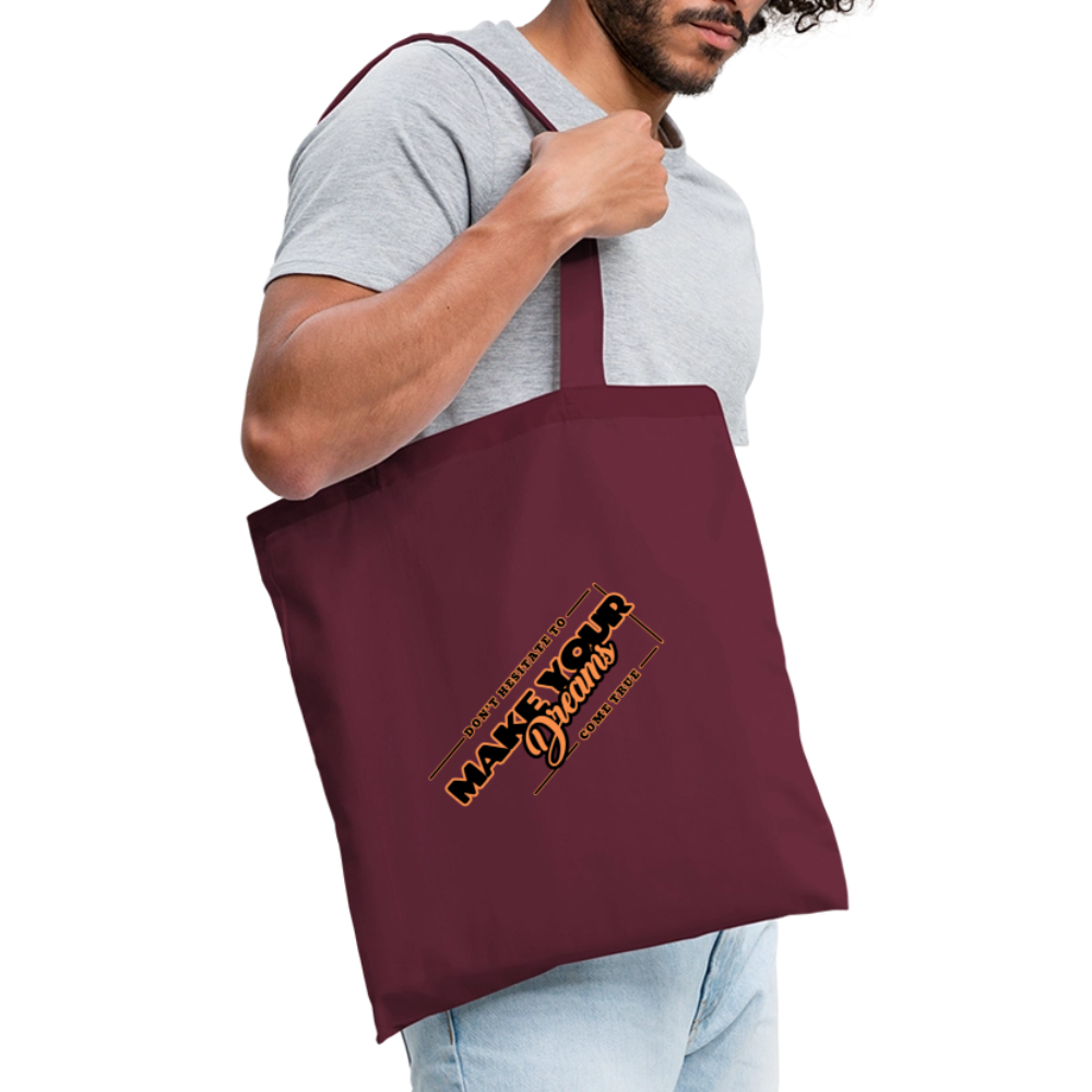 Kangaskassi make your dreams come true - burgundin punainen