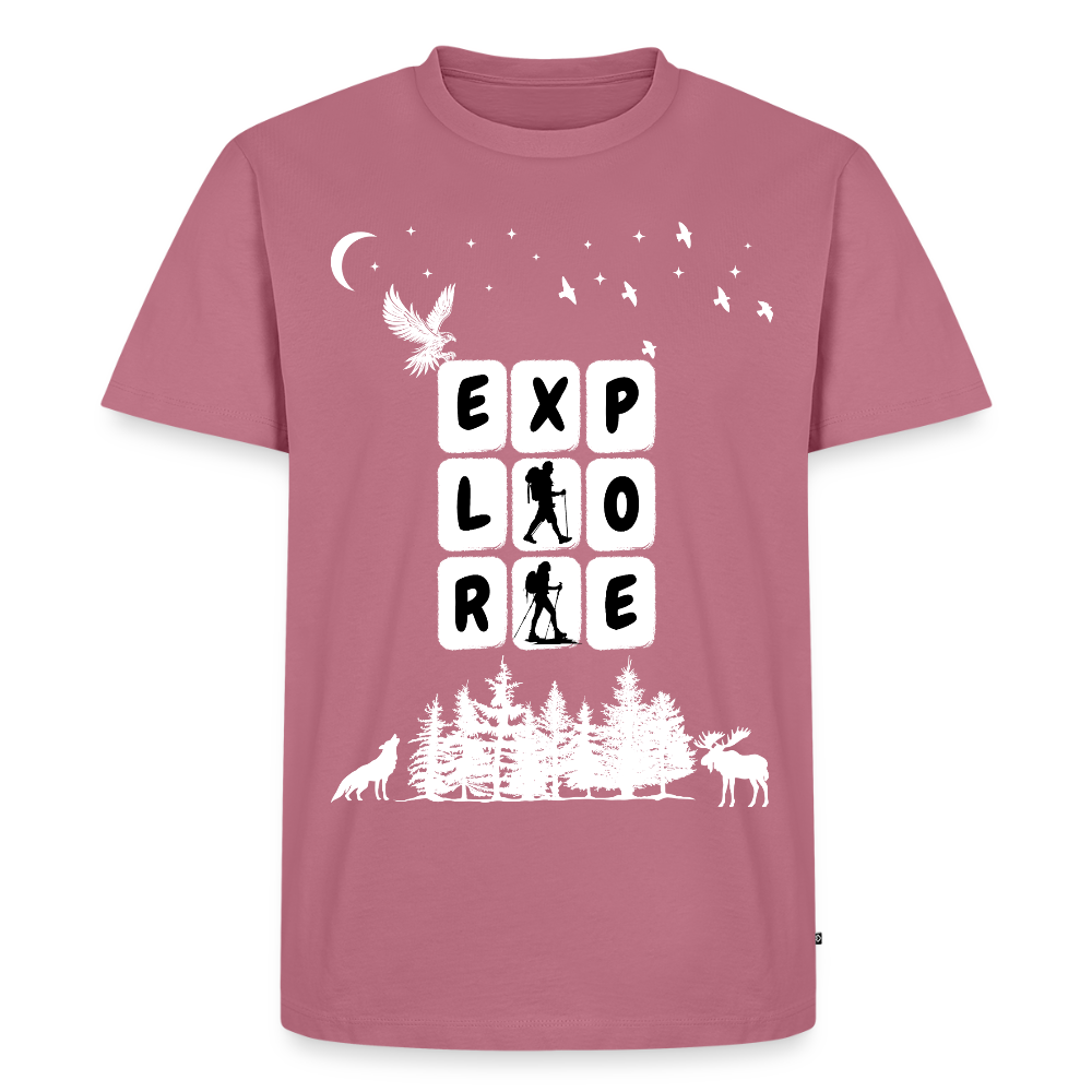 Miesten Premium T-paita Explore - malva