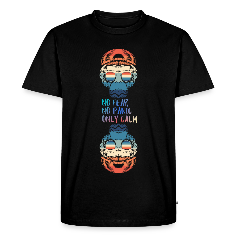 Miesten Premium T-paita Calm Monkey - musta