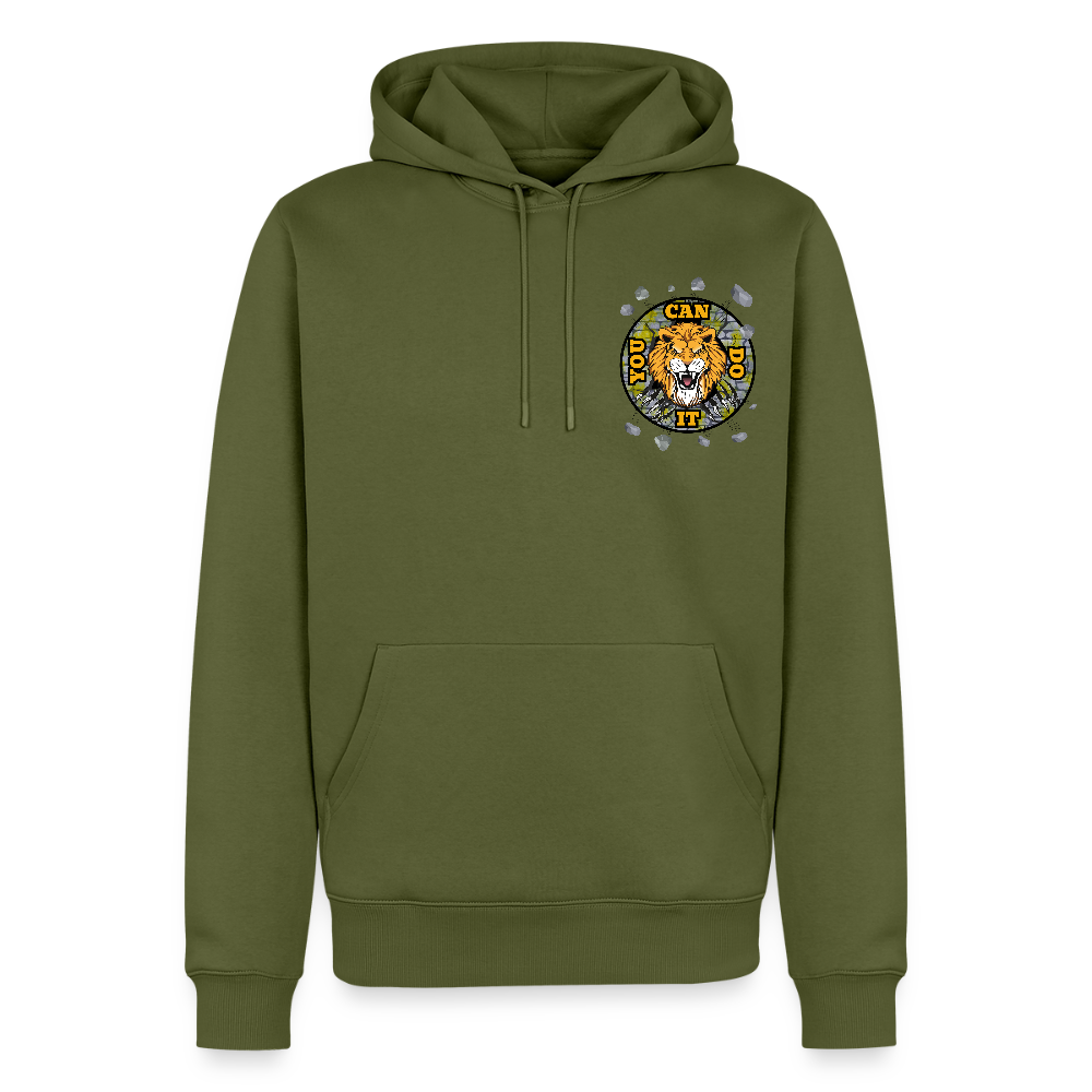 Miesten Premium huppari Leijonan asenne - khaki