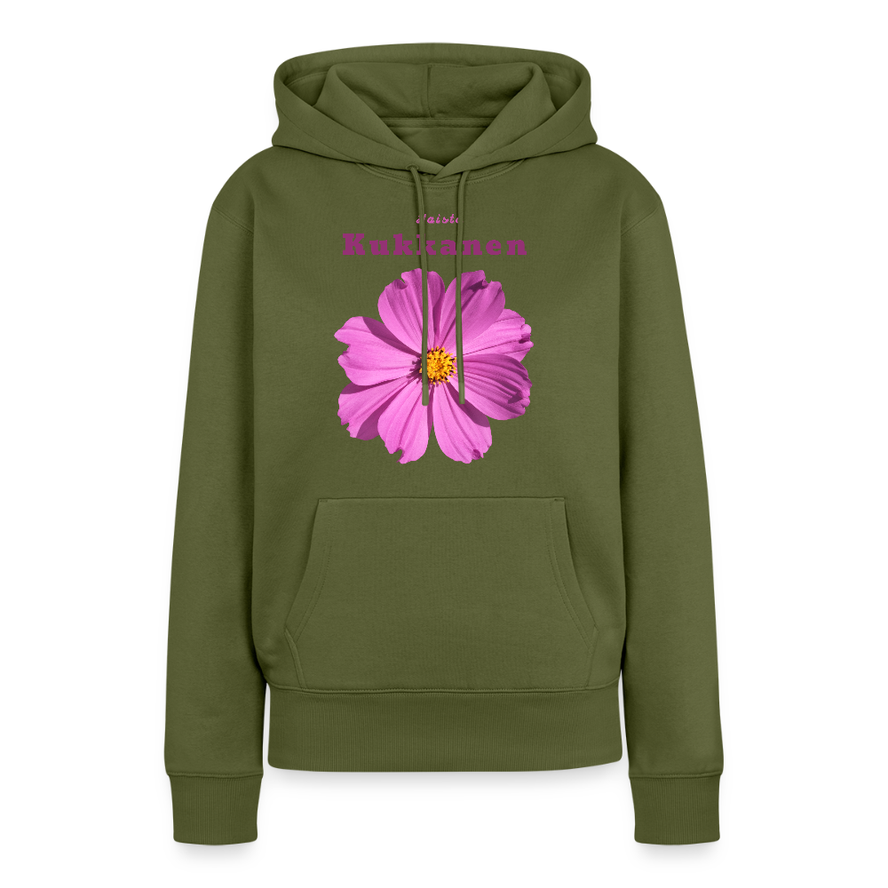 Naisten Premium huppari Haista kukkanen - khaki