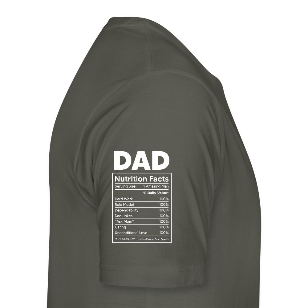 Miesten Spreashirt Premium T-Paita Dad aiheisella Rinta- ja hihaprintillä - asfaltin