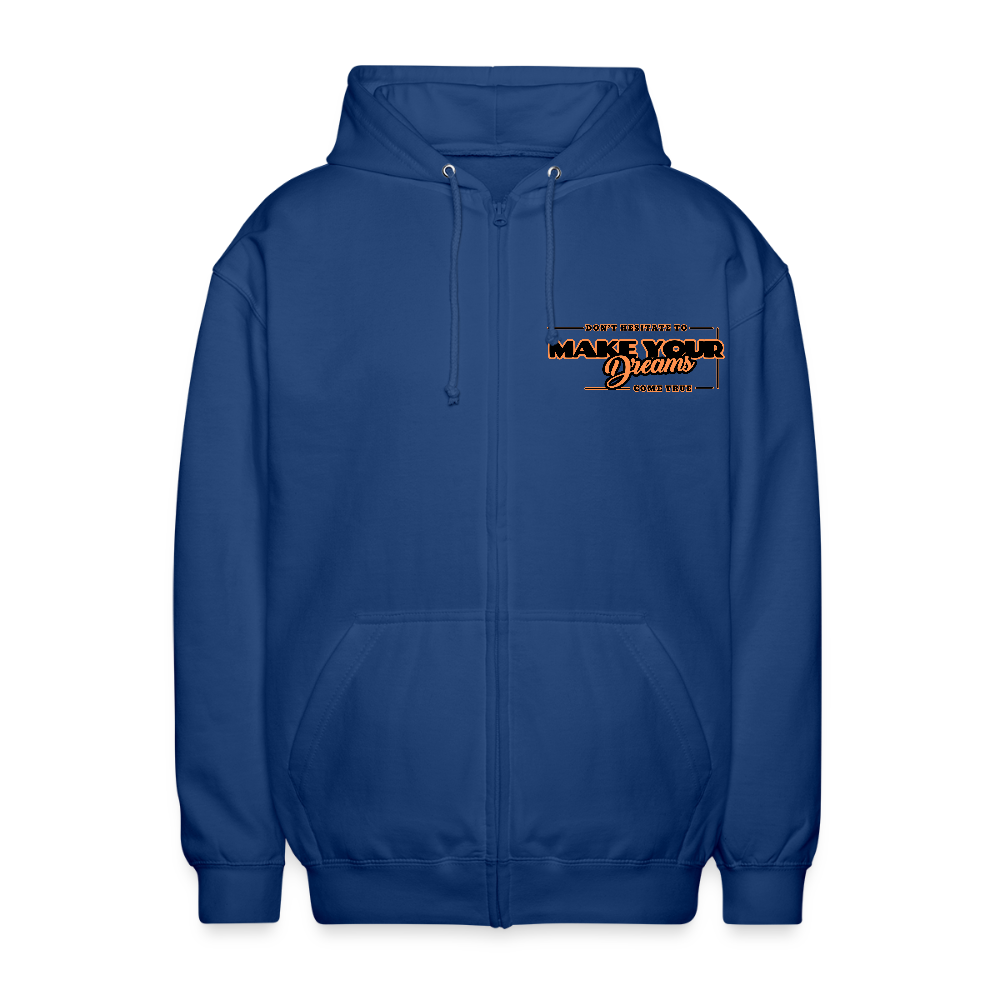 Unisex Vetoketjuhuppari make your dreams come true - kuninkaallinen