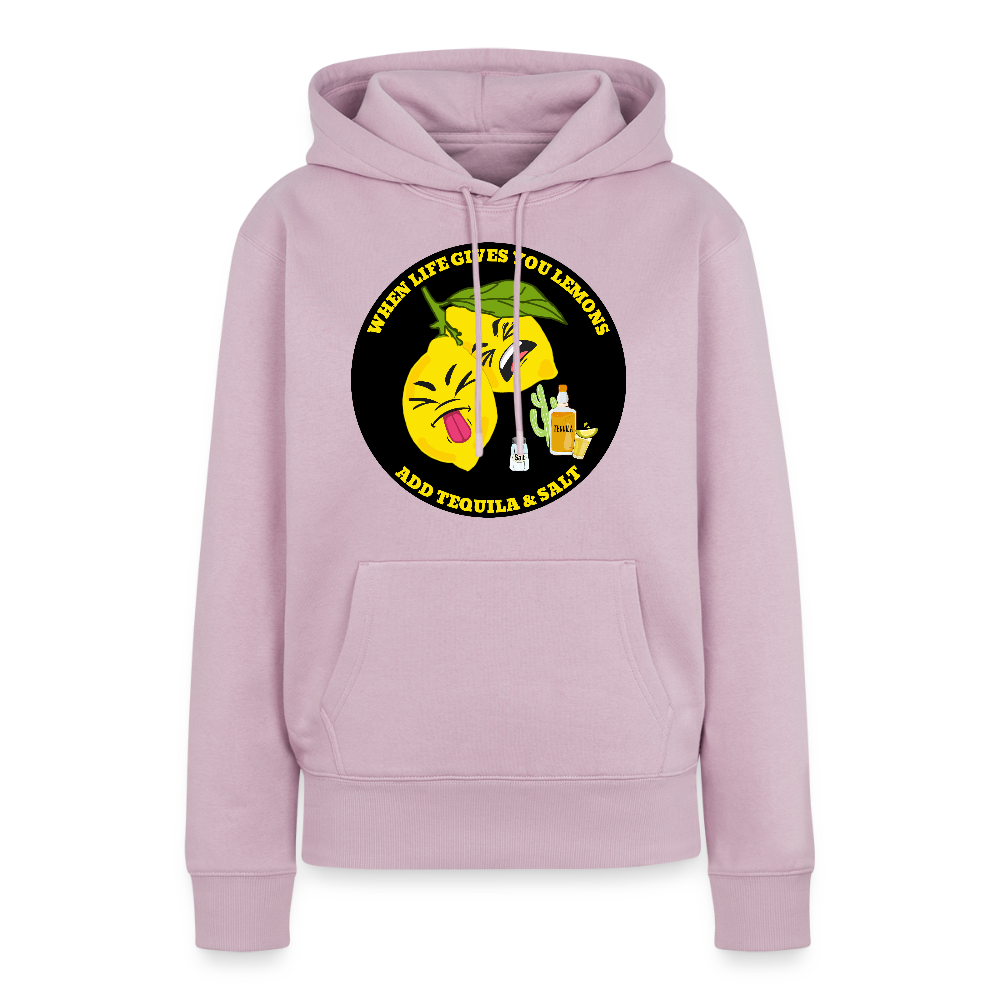 Naisten Premium huppari When life gives lemons black - vanha roosa