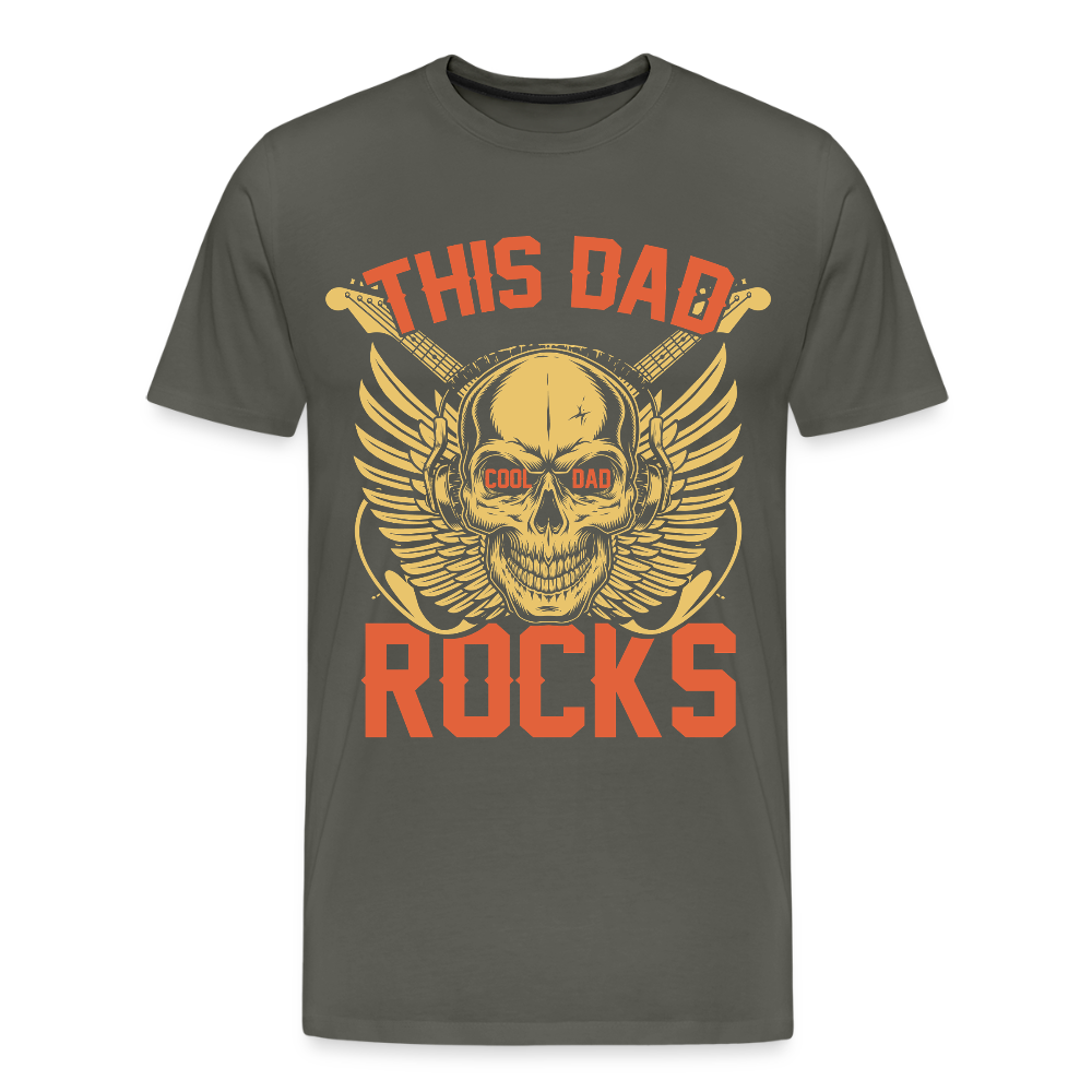 Miesten Spreadshirt Premium T-Paita This dad rocks Printillä - asfaltin